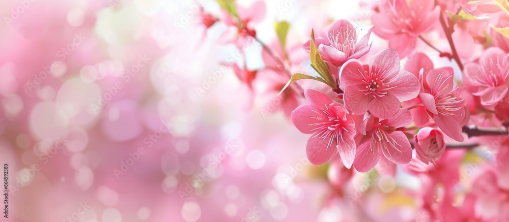 Blooming spring japonica flower with copy space image. Blooming spring japonica flower with copy space image.