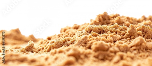 A heap of Kinetic Sand close up, perfect for children's creativity as an indoor or outdoor game, isolated on a white background, with copy space image. photo