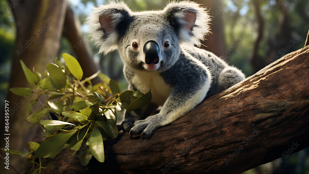 Fototapeta premium Koala - Marsupial, Animal, Australia, Mammal, Wild, Nature, Cute