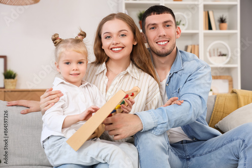 Happy parents and their lit...