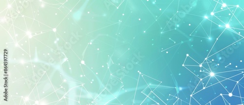 Abstract Vector Picture. Geometric Triangles in Mint Gradient Colors