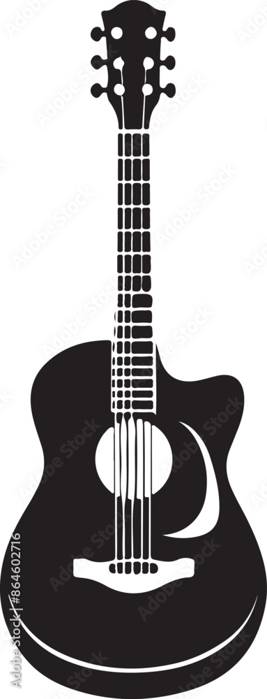 Obraz premium Guitar Silhouette vector illustration