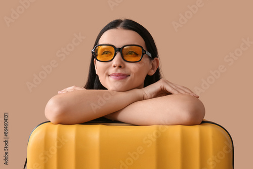 Beautiful young woman in st...