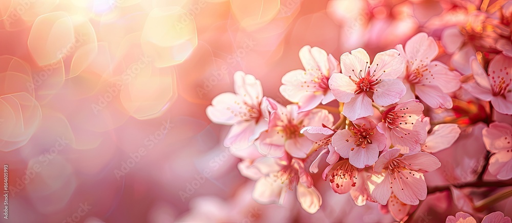 Soft focus on white cherry blossoms with pink flowers in the park on a spring day, with copy space image and selective focus. Soft focus on white cherry blossoms with pink flowers in the park on a spring day, with copy space image and selective focus.