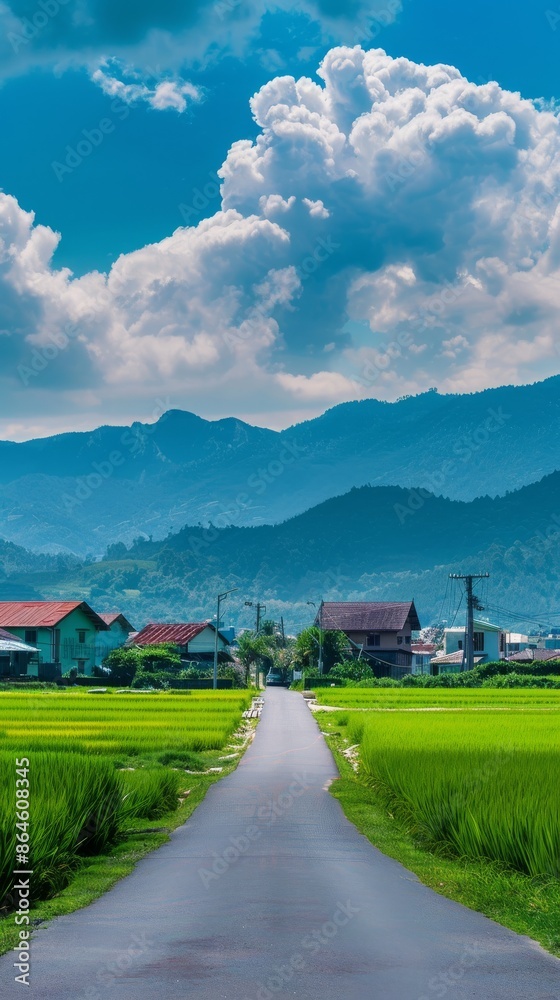 Landscape Photography Reference. Real Photo of Rural Area. Green and Blue Fresh Color of Picture Landscape Photography Reference. Real Photo of Rural Area. Green and Blue Fresh Color of Picture