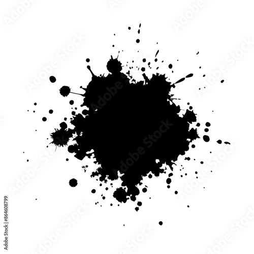 Vector grunge ink splat isolated white background (20)