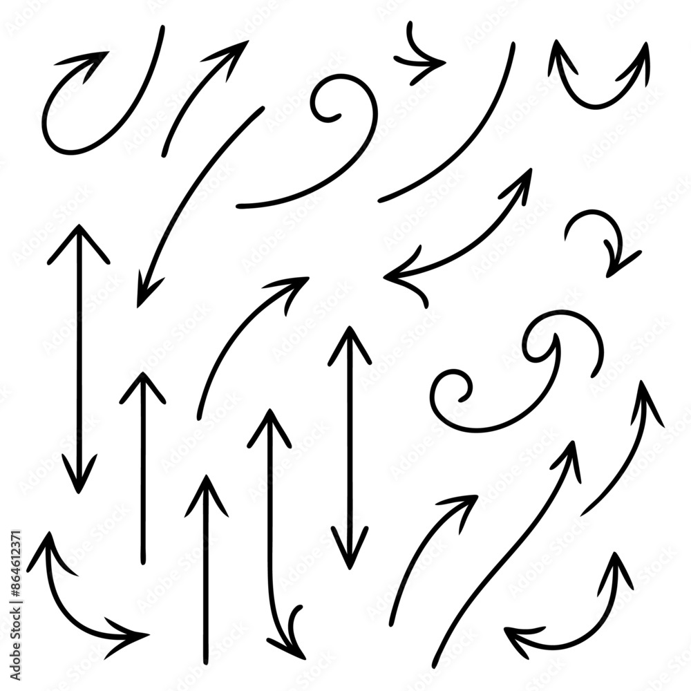 Vector hand drawn arrows collection set simple flat arrows isolated on white background arrow mark icons (5) Vector hand drawn arrows collection set simple flat arrows isolated on white background arrow mark icons (5)