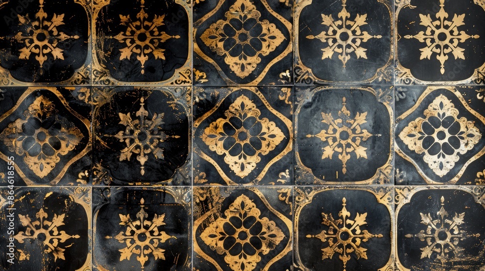 Talavera Tile with Onyx Infinite Gilded Artwork Stylish Background in Charcoal Repeated Marrakesh Pattern in Jet Rococo Art in Ebony Artwork in Chinese Style in Sepia Talavera Tile with Onyx Infinite Gilded Artwork Stylish Background in Charcoal Repeated Marrakesh Pattern in Jet Rococo Art in Ebony Artwork in Chinese Style in Sepia