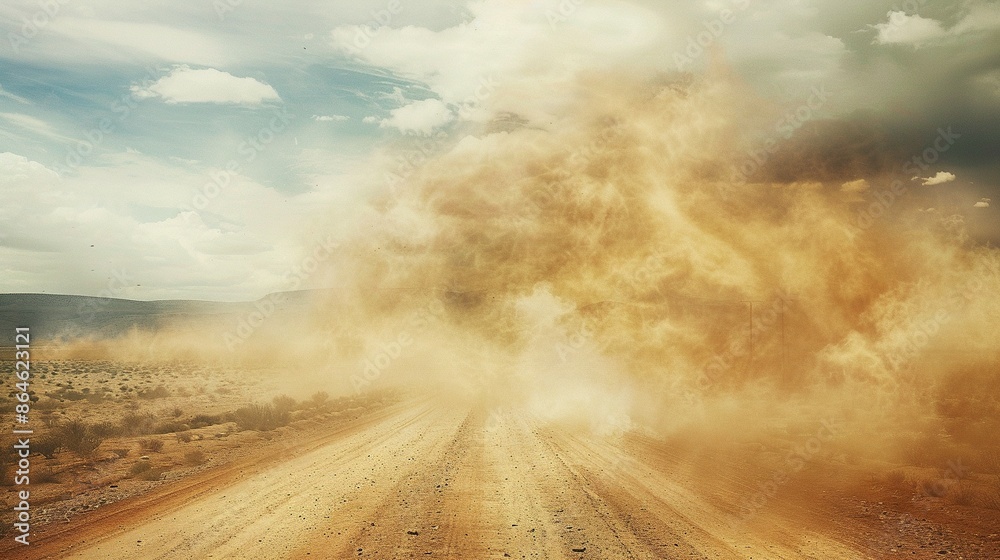 Dynamic Dust and Sand: Vivid Motion and Texture of a Desert Storm Dynamic Dust and Sand: Vivid Motion and Texture of a Desert Storm