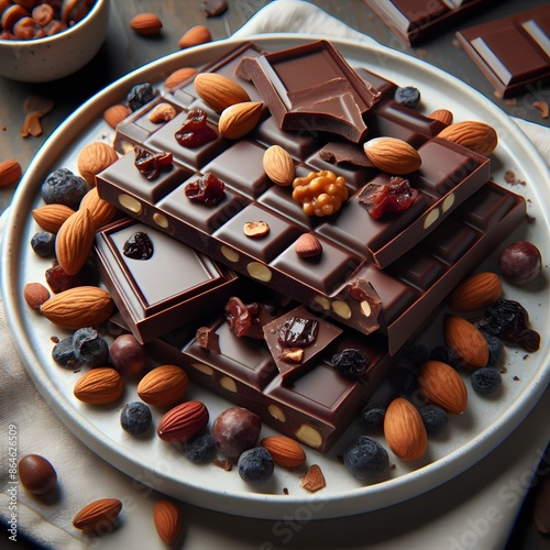 Chocolate with Nuts and Dried Fruits © BERMED