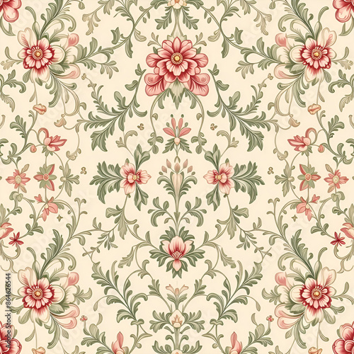 Wallpaper Mural seamless floral pattern Torontodigital.ca