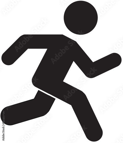illustration of a running person icon