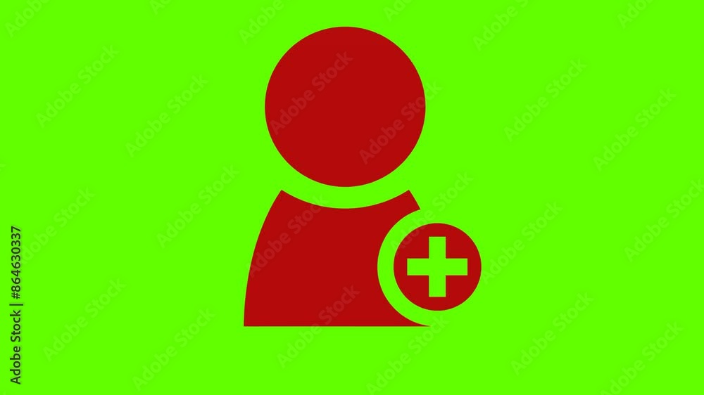 add contact friend red set icon 3d illustration rotation add contact friend red set icon 3d illustration rotation