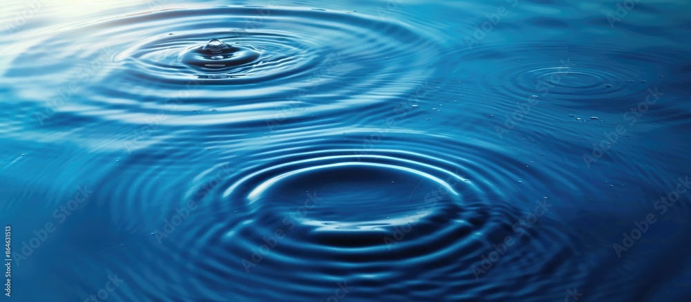 Blue water texture with ripples and rings - spa concept background with copy space. Blue water texture with ripples and rings - spa concept background with copy space.