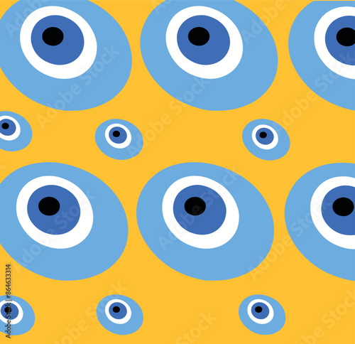 evil eye vector - symbol of protection - blue turkish