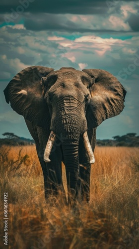 Elephant, Desktop backgrounds, Nature background image - generative ai
