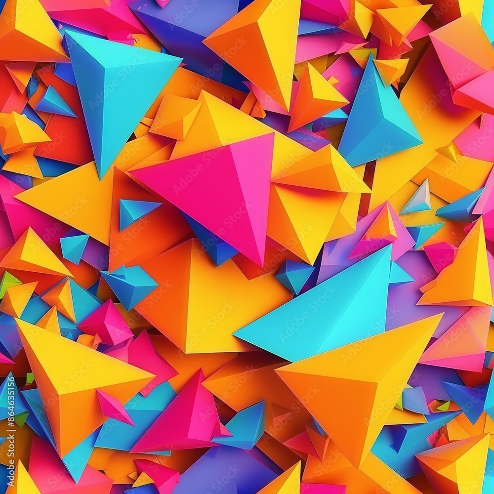 Colorful Triangles Creating Vibrant Geometric Art Colorful Triangles Creating Vibrant Geometric Art