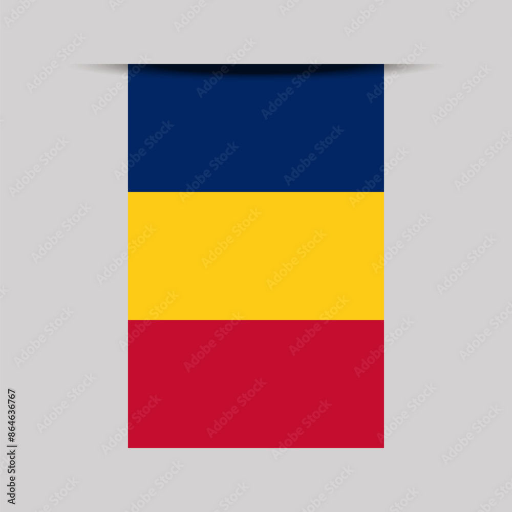 Chad Banner Flag Vector Illustration Chad Banner Flag Vector Illustration