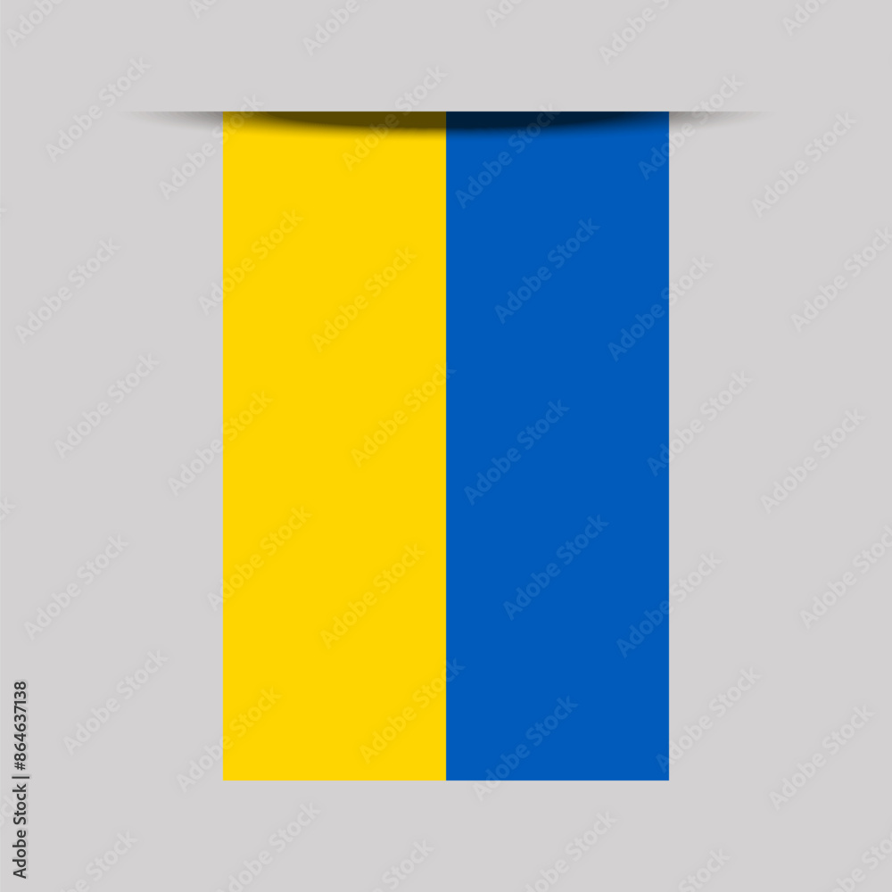 Fototapeta premium Ukraine Banner Flag Vector Illustration