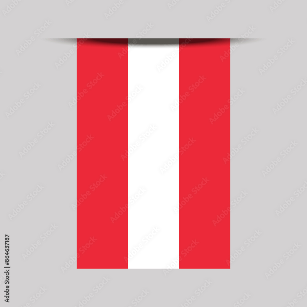 Austria Banner Flag Vector Illustration Austria Banner Flag Vector Illustration