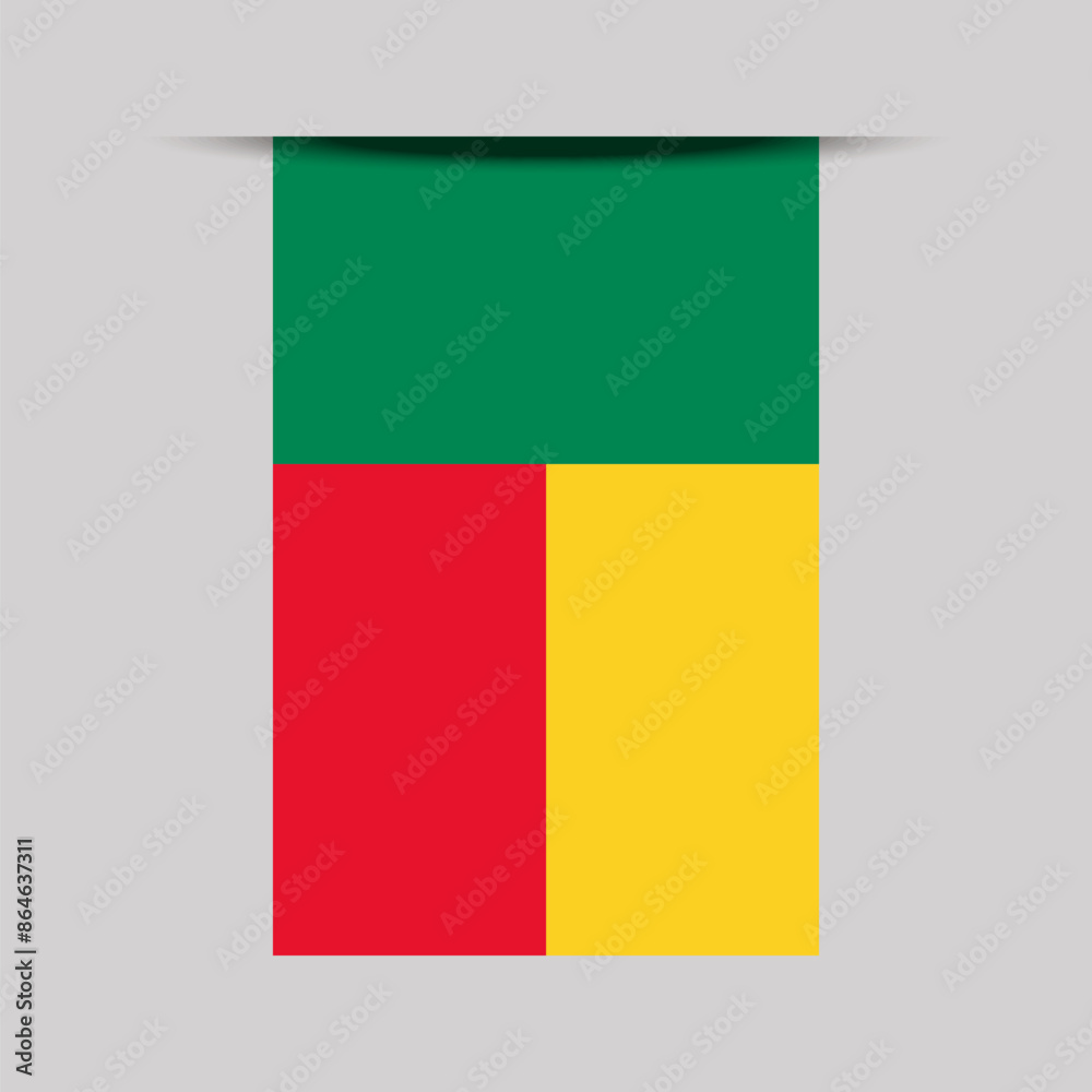 Fototapeta premium Benin Banner Flag Vector Illustration
