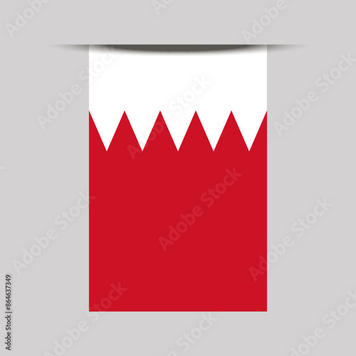 Bahrain Banner Flag Vector Illustration