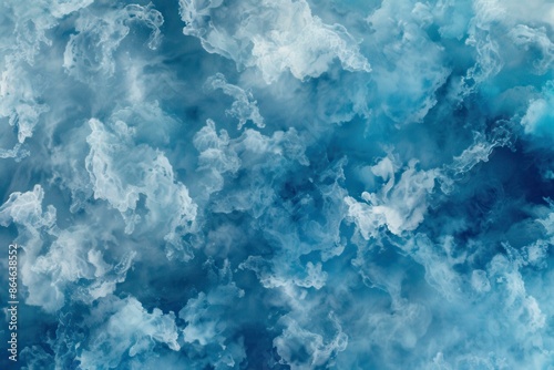 Abstract Blue Cloudy Sky Background for Creative Projects and Design