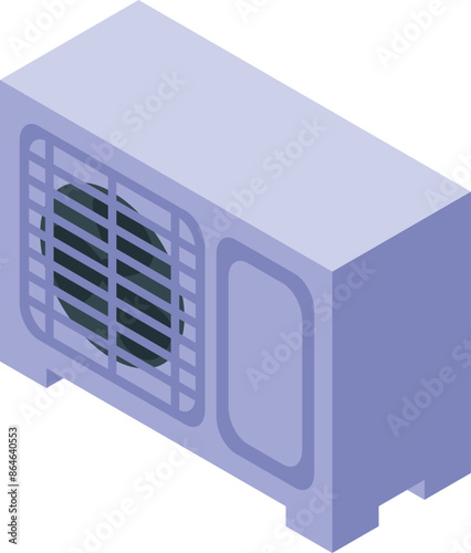 Modern air conditioner cooling system providing fresh airflow for a comfortable indoor environment