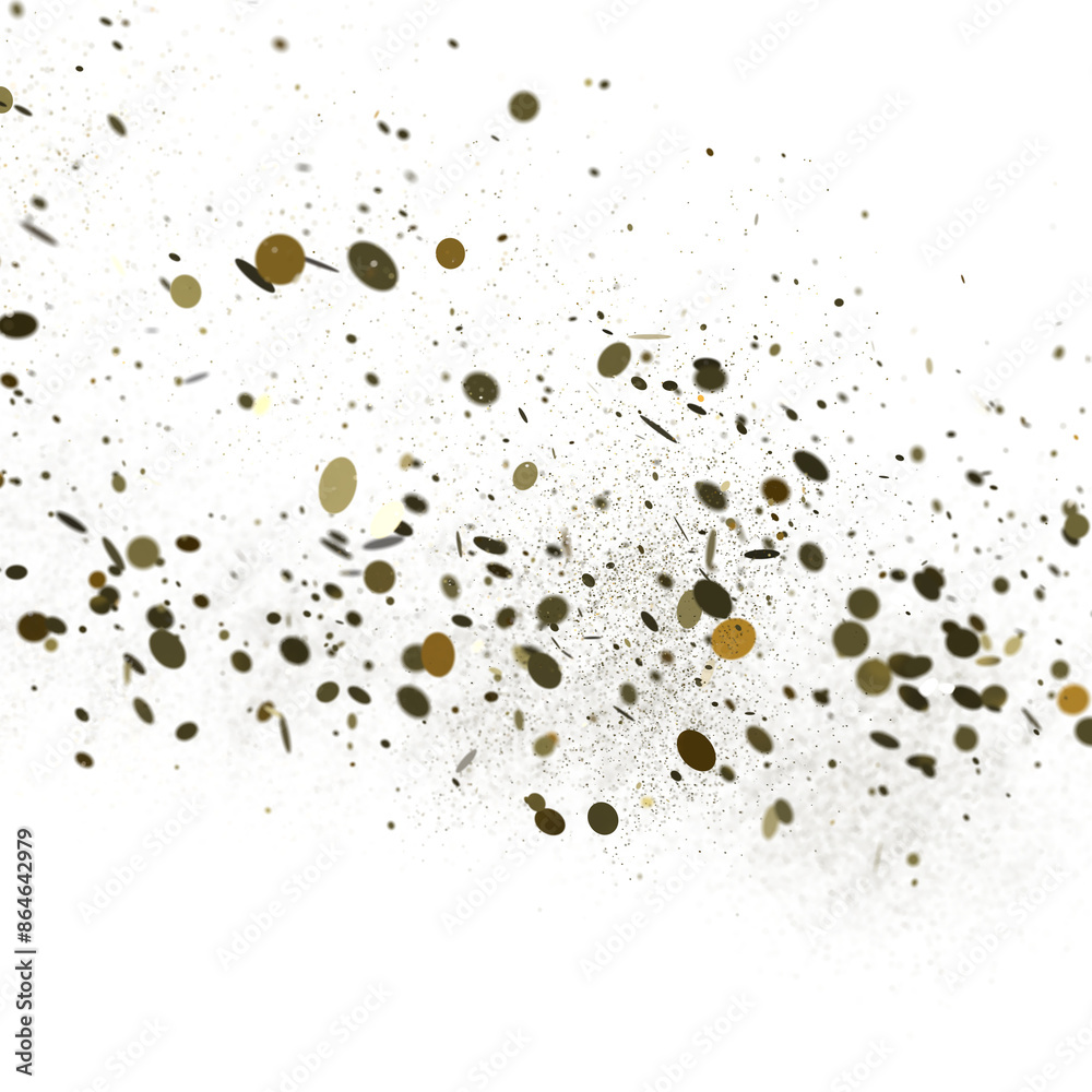  Colorful confetti on white background