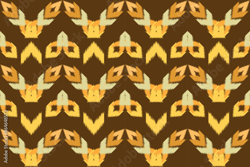 fabric ikat seamless pattern geometric ethnic traditional embroidery style.Design for background,carpet,mat,sarong,clothing,Vector illustration.