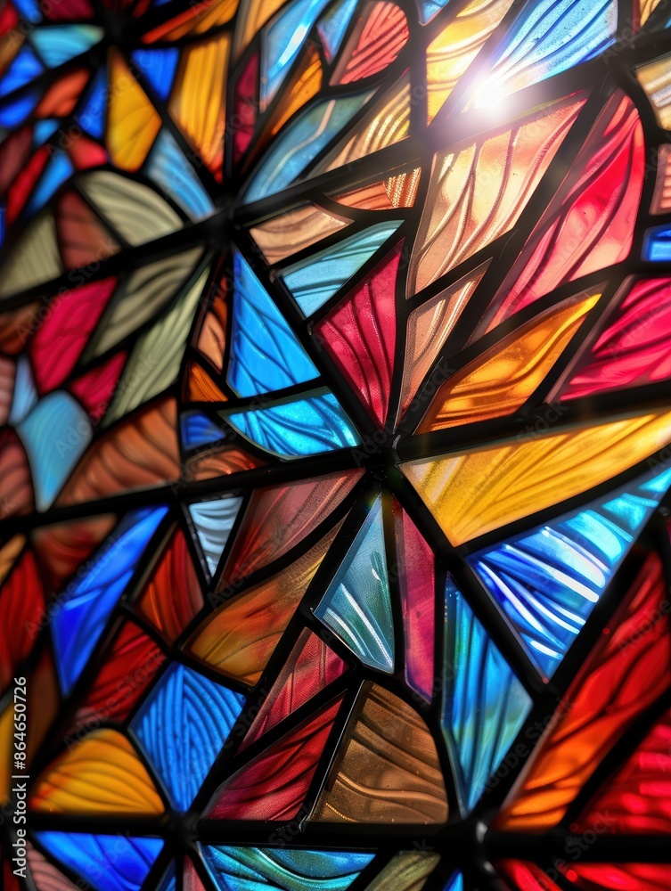 Vibrant stained glass abstract pattern Vibrant stained glass abstract pattern