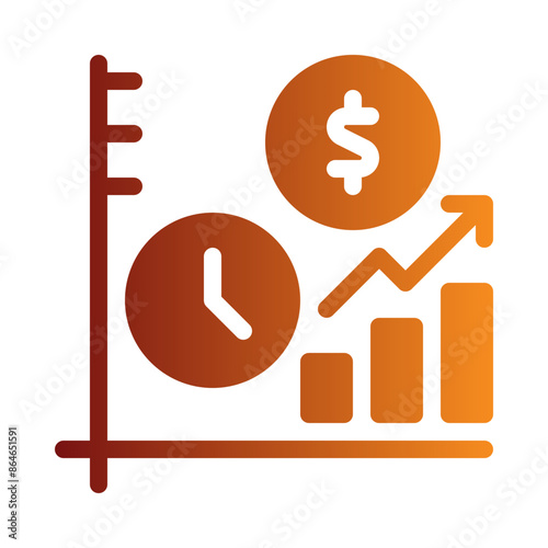 forecasting flat gradient icon