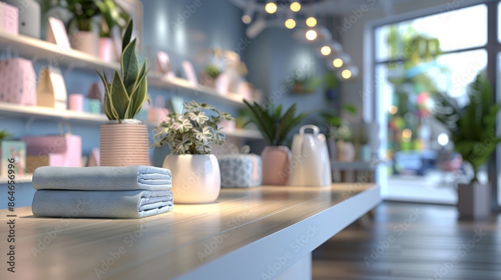 Bright, Modern Home Goods Store Interior with Soft and Natural Lighting Bright, Modern Home Goods Store Interior with Soft and Natural Lighting