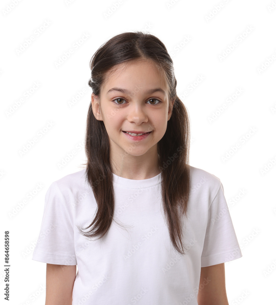 Portrait of beautiful girl isolated on white Portrait of beautiful girl isolated on white