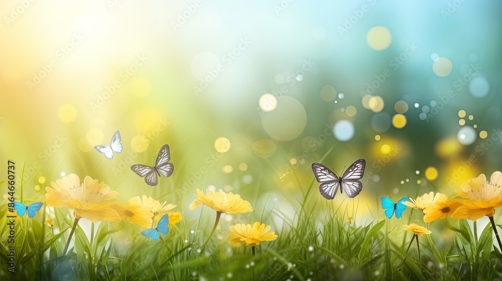 Beautiful spring meadow background Beautiful spring meadow background