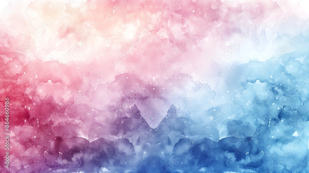 Fototapeta premium Abstract watercolor background with red and blue gradients creating a soft, dreamy effect. Perfect for artistic and creative projects.