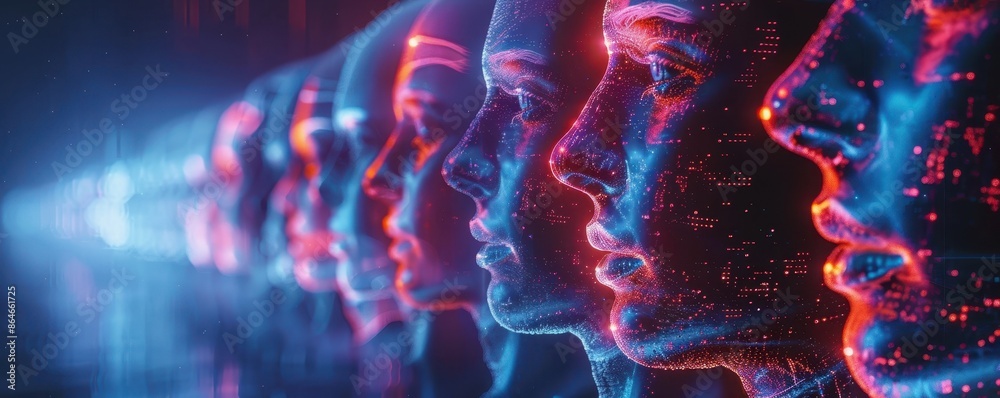 ภาพประกอบสต็อก AI transforming text into speech using cloned celebrity ...
