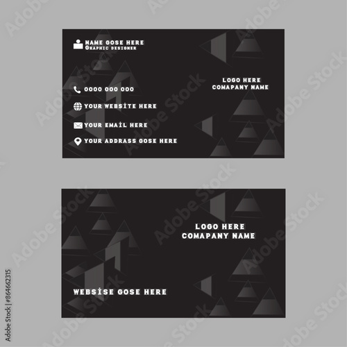 18 Business Card Layout  Black  White   Creative and Clean Business Card Template   business card template V and personal use Simple and clean design with a logo and a place for a photo photo