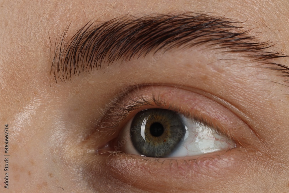 Fototapeta premium Macro photo of woman with beautiful eyes