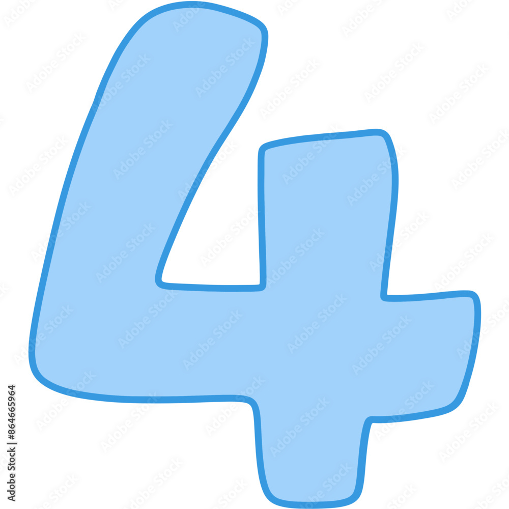 Obraz premium 숫자(4) number(4)