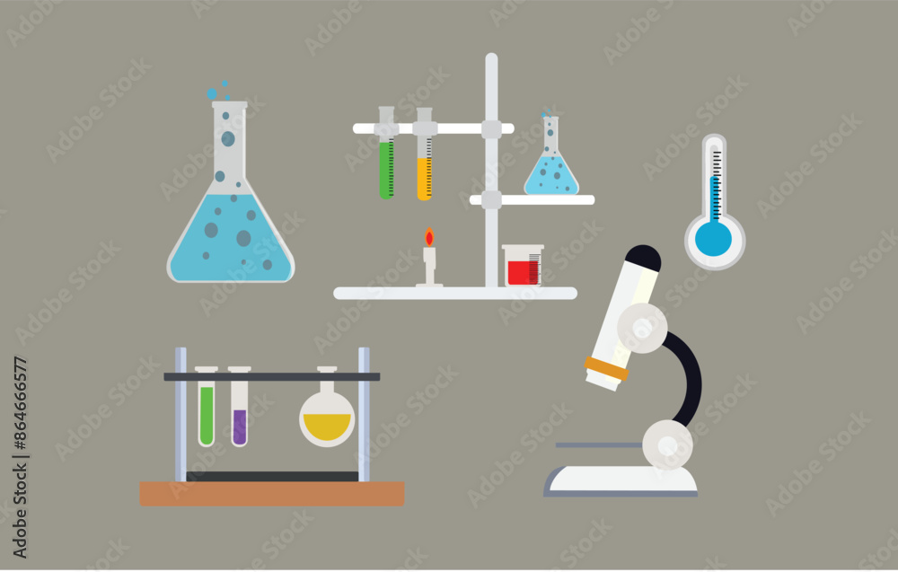 Chemistry lab icons Chemistry lab icons