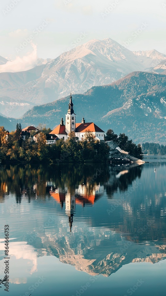 Lake, Slovenia, 4k wallpaper - generative ai Lake, Slovenia, 4k wallpaper - generative ai