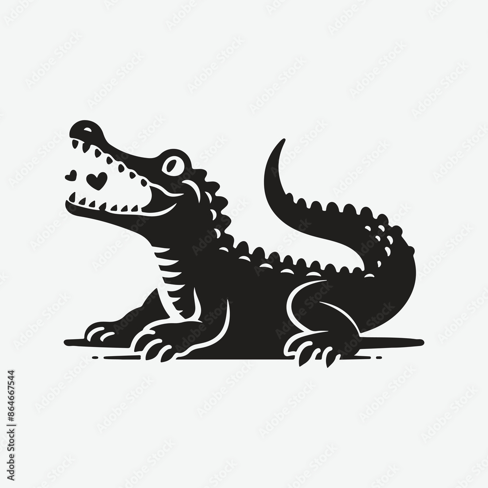 Majestic Crocodile Silhouette: Capturing the Ancient Predator's Profile Majestic Crocodile Silhouette: Capturing the Ancient Predator's Profile