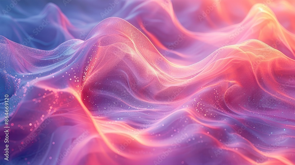 Abstract Waves of Pink and Purple Abstract Waves of Pink and Purple