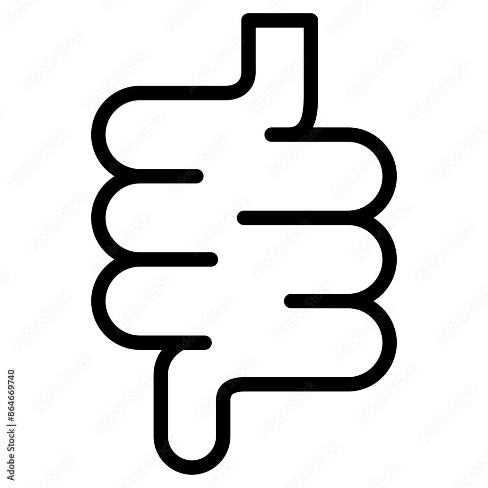 digestion icon illustration design with outline digestion icon illustration design with outline
