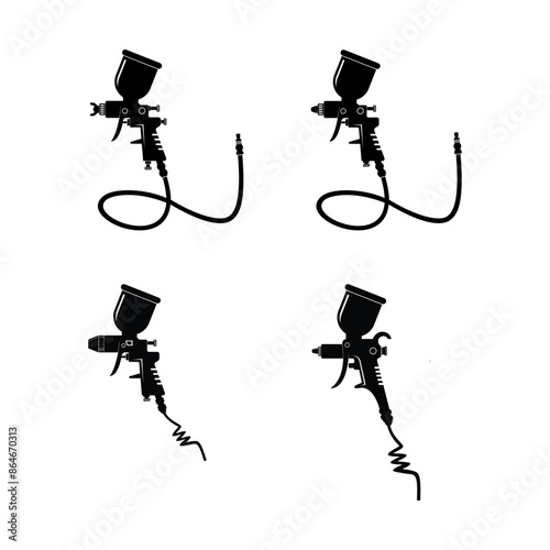 paint spray icon vector collection
