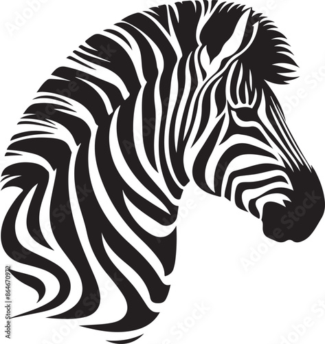 Zebra Silhouette vector illustration