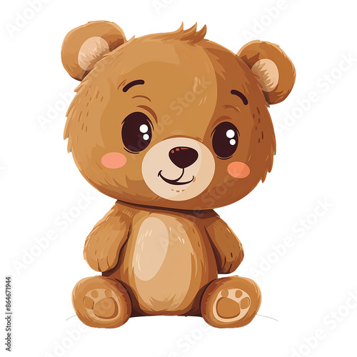 Cute bear isolated on Transparent background png