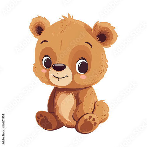 Cute bear isolated on Transparent background png