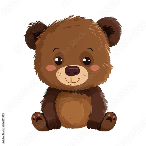 Cute bear isolated on Transparent background png